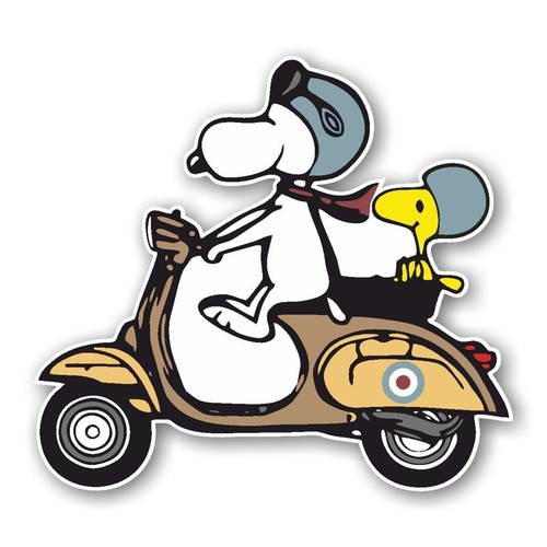 Vespa snoopy pvc aufkleber - vespa,