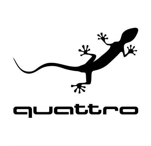 Aufkleber quattro gecko für - quattro,