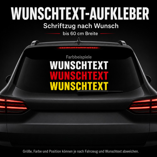 Wunschtext autoaufkleber cm - 60,