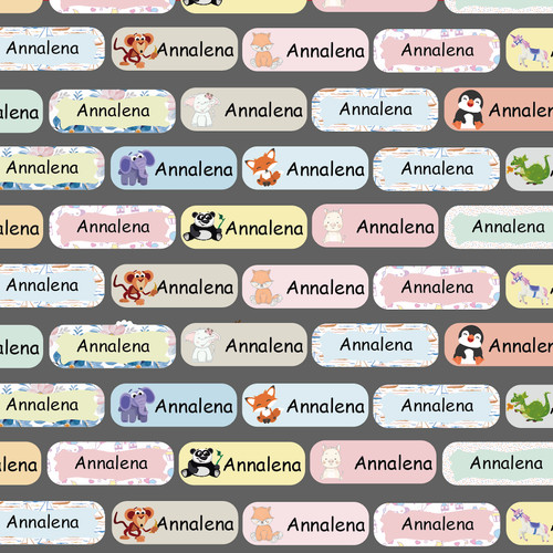 Namensaufkleber 35x12mm kinder - namensaufkleber,