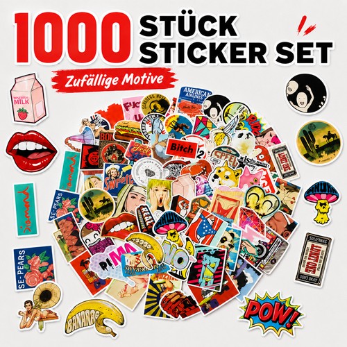 1000 stück sticker - 1000,
