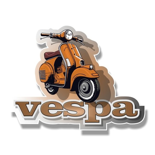 Vespa shape orange pvc - orange,