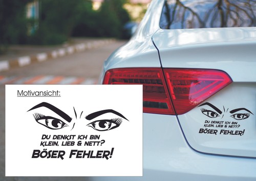 Kfz aufkleber du denkst - aufkleber,