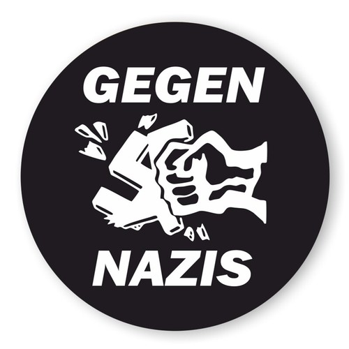 Gegen nazis pvc aufkleber - gegen,