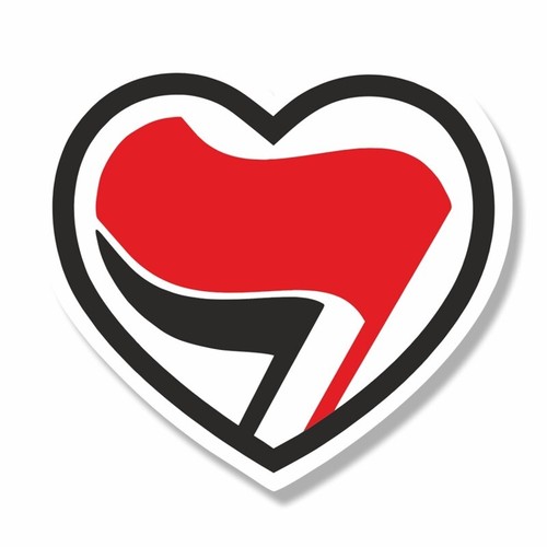Love antifa pvc aufkleber - love,