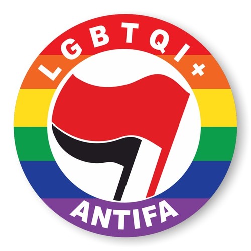 Lgbtqi antifa pvc aufkleber - pvc,