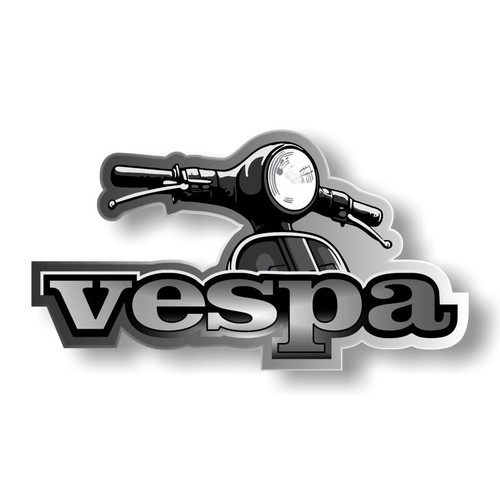 Vespa handlebar pvc aufkleber - vespa,