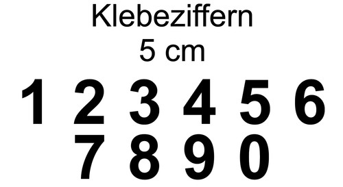 Klebezahlen ziffern zahlen - klebezahlen,