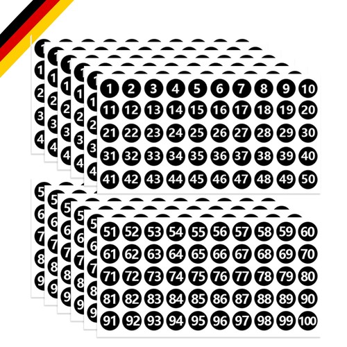 Zahlen aufkleber 25mm 12 - zahlen,