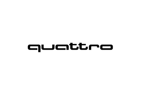 Quattro aufkleber auto - quattro, in