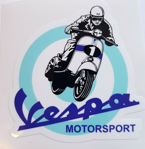 Vespa motorsport pvc aufkleber - motorsport,