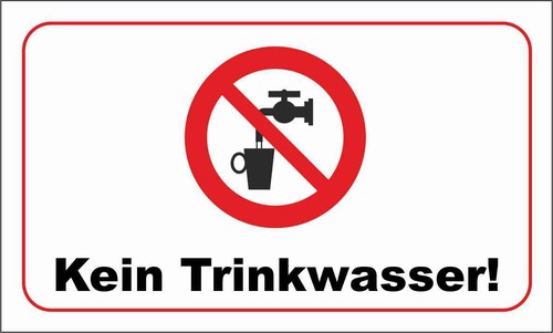 Kein trinkwasser warnschild - kein,